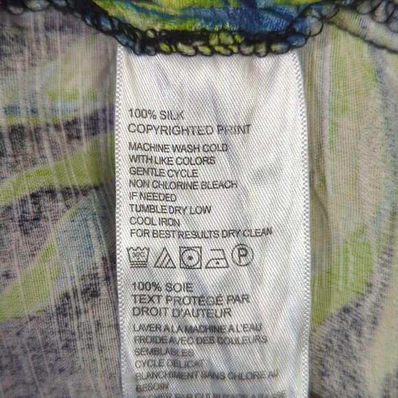 Tommy Bahama Shirt Men's XL Multi Color Silk Loop Collar Floral Cockatoo Travel - Picture 10 of 12